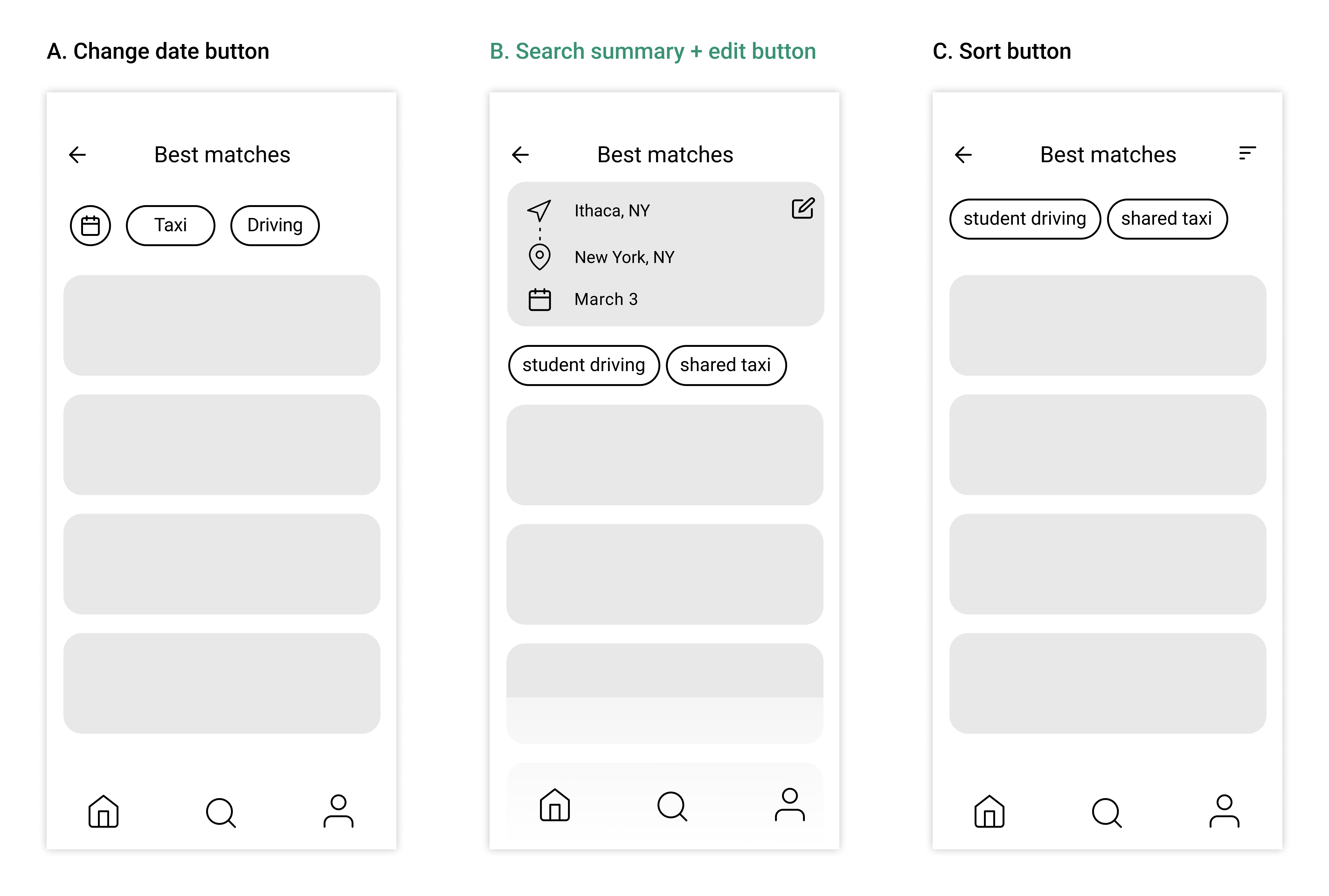 Search results explorations